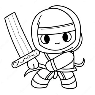 Epic Ninja Roblox Battle Coloring Page | Ninja Roblox coloring page