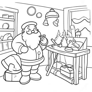 Oficina Do Papai Noel Páginas para Colorir