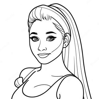 Ariana Grande Coloring Page | Ariana Grande coloring page