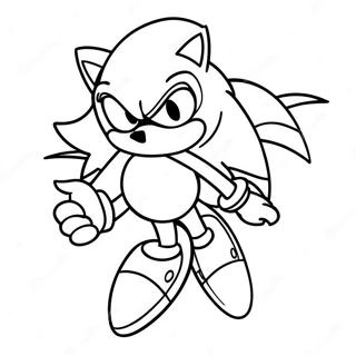 Sonic Silver in Action Coloring Page | Sonic Silver coloring page