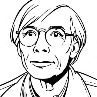 Andy Warhol Coloring Page | Andy Warhol coloring page
