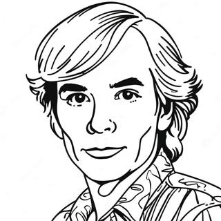 Colorful Andy Warhol Art Coloring Page | Andy Warhol coloring page