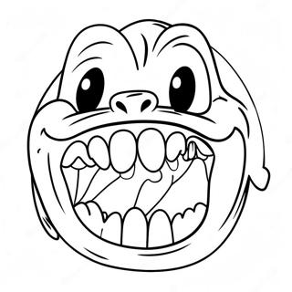Funny Big Mouth Animal Coloring Page | Big Mouth coloring page
