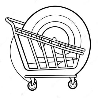 Target Shopping Cart Coloring Page | Target Store coloring page