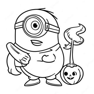 Halloween Minion Coloring Page | Halloween Minion coloring page