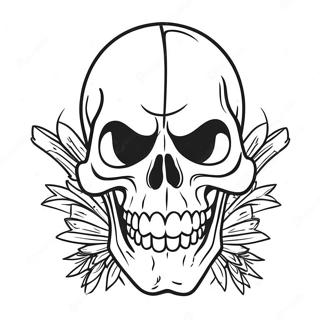 Bad Ass Skull Coloring Page | Bad Ass coloring page