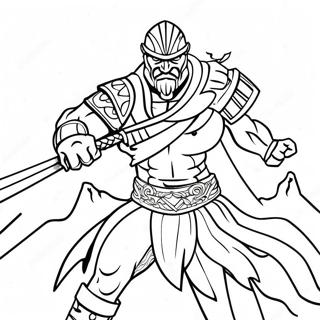 Fearless Bad Ass Warrior Coloring Page | Bad Ass coloring page