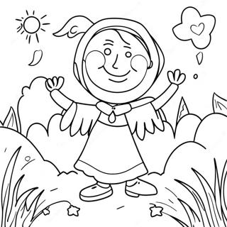 Joyful Psalm Coloring Page | KJV Bible coloring page