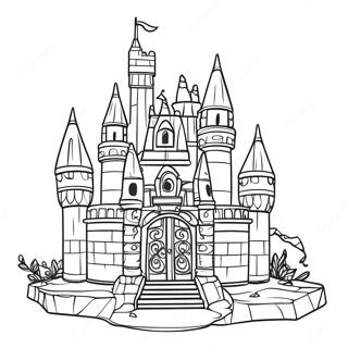 Sparkling Lego Princess Castle Coloring Page | Lego Princess coloring page
