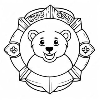 Cub Scout Logo Coloring Page | Cub Scout coloring page