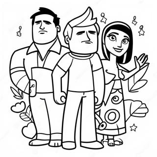 Total Drama Characters Coloring Page | Total Drama coloring page