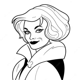 Cruella De Vil Coloring Page | Cruella coloring page