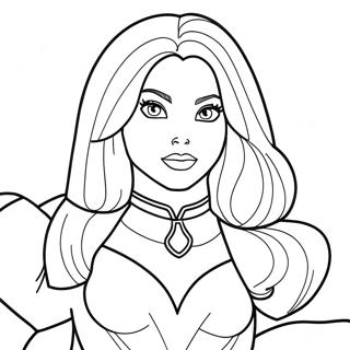 Starfire Coloring Page | Starfire coloring page