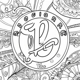 Dodgers Logo Coloring Page | Dodgers coloring page