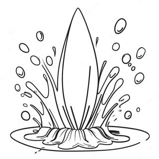 Water Splash Coloring Page | Water coloring page