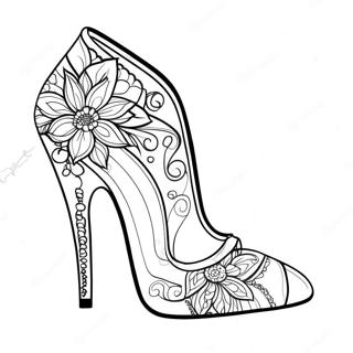 High Heel Shoe Coloring Page | High Heel coloring page