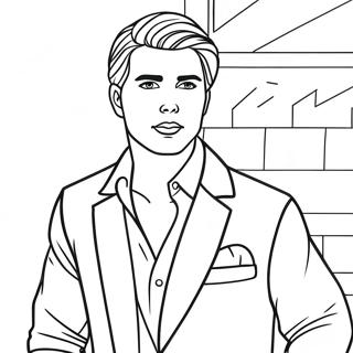 Ken Doll Coloring Page | Ken coloring page