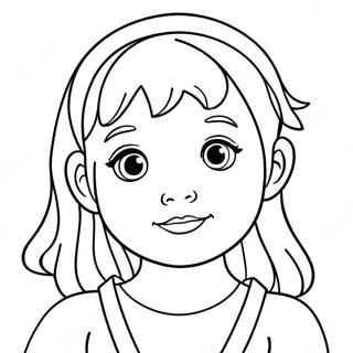 Cute Sister Coloring Page | Cute Sister coloring page