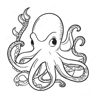 Page à colorier Kraken Adolescent | Page de coloriage Kraken Adolescent