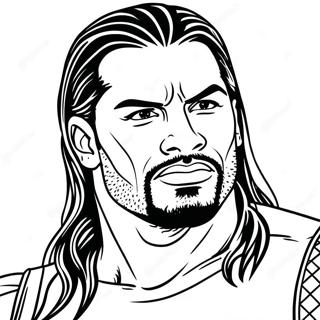 Roman Reigns WWE Coloring Page | Roman Reigns coloring page