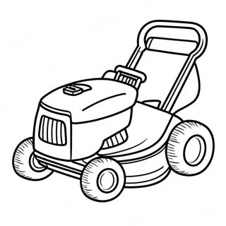 Funny Lawn Mower Coloring Page | Lawn Mower coloring page