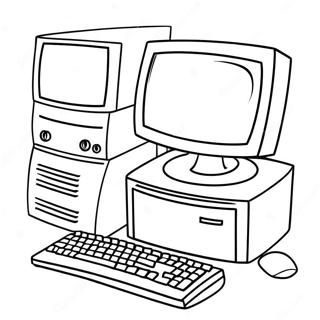 Computer Coloring Page | Computer coloring page