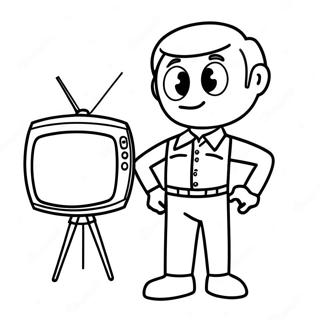 TV Man Coloring Page | TV Man coloring page