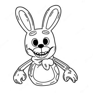 Withered Bonnie Coloring Page | Withered Bonnie coloring page