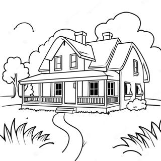 Farmhouse Coloring Page | Farmhouse coloring page
