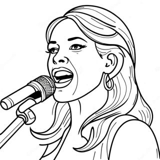 Singer Coloring Page | Singer coloring page