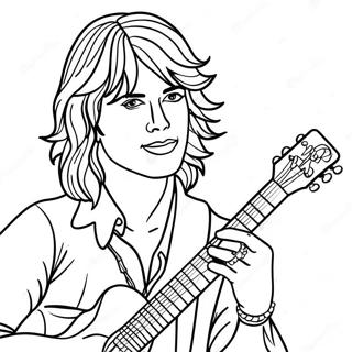 Rock Star Singer Coloring Page | Singer coloring page