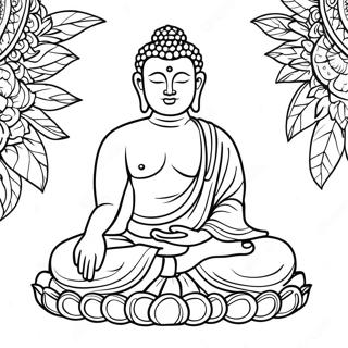 Buddha Coloring Page | Buddha coloring page