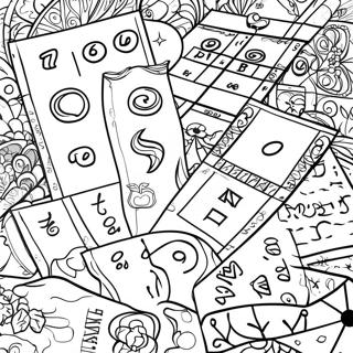 Colorful Loteria Cards Coloring Page | Loteria coloring page