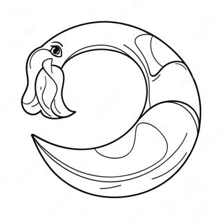 Crescent Moon Coloring Page | Moon Phases coloring page