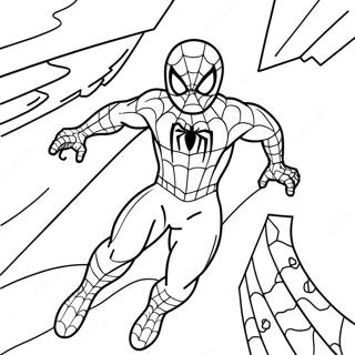 Spiderman in Space Among Us Coloring Page | Spiderman Among Us coloring page