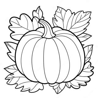 Autumn Pumpkin Coloring Page | Autumn Pumpkin coloring page