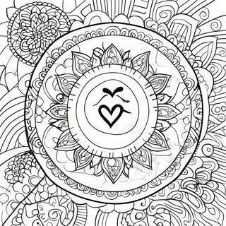 Chakra Symbol Coloring Page | Chakra coloring page