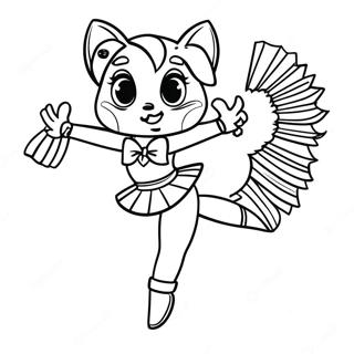 Iowa Hawkeyes Cheerleader Coloring Page | Iowa Hawkeyes coloring page