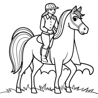 Pige Hest Malebog | Pige Hest malebog