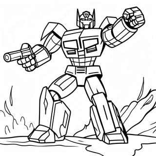 Transformers Megatron in Battle Coloring Page | Megatron coloring page