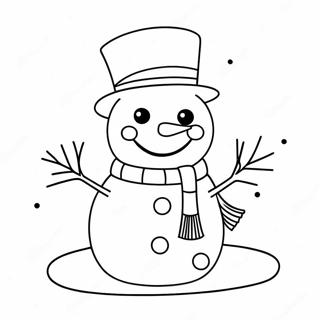 Cute Preppy Snowman Coloring Page | Preppy Christmas coloring page