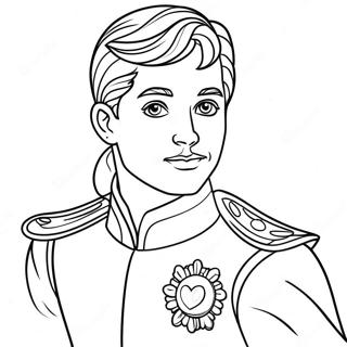Charming Prince in Royal Attire Coloring Page | Prince coloring page