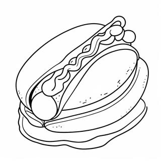 Hot Dog Coloring Page | Hot Dog coloring page