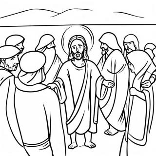 Jesus Heals Coloring Page | Jesus Heals coloring page