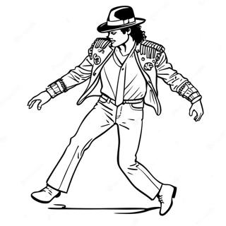 Michael Jackson Moonwalking Coloring Page | Michael Jackson coloring page
