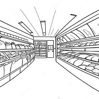 Grocery Store Coloring Page | Grocery Store coloring page