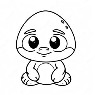 Cute Goomba with Big Eyes Coloring Page | Goomba coloring page