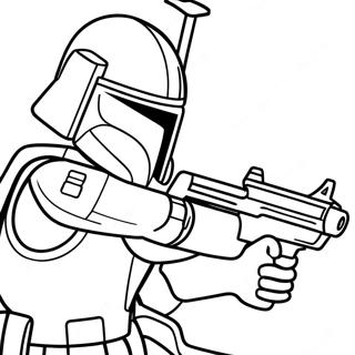 Fierce Arc Trooper Battle Coloring Page | Arc Trooper Clone Trooper coloring page