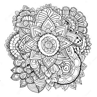 Henna Mandala Coloring Page | Henna coloring page