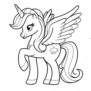 Celestia Min Lilla Pony Färgläggningssida | Celestia Min Lilla Pony målarbild